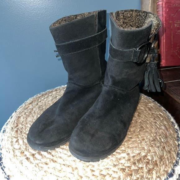 Stuart Weitzman Suede Mid Calf Boots - Picture 4 of 11
